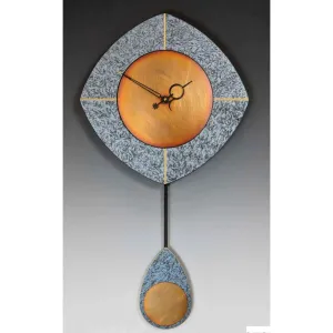 Blue L Drop Pendulum Wall Clock by Leonie Lacouette