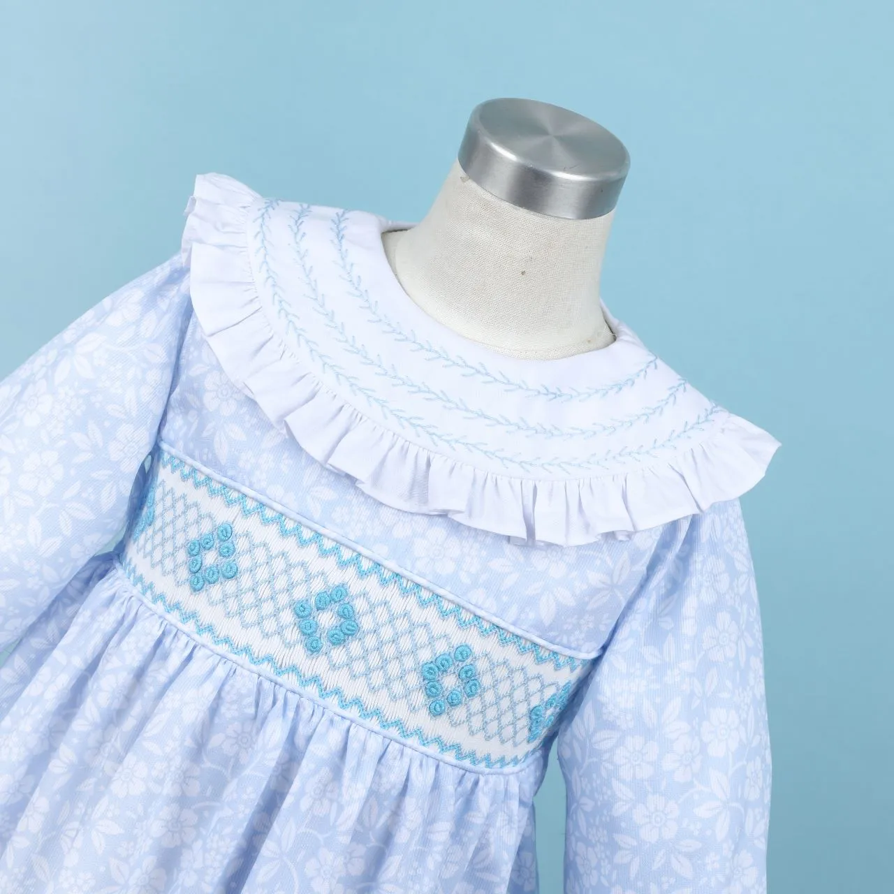Blue Smocked Dress
