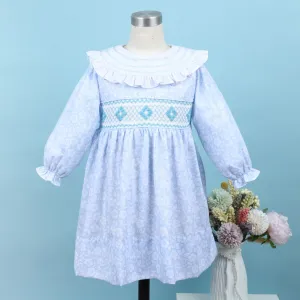 Blue Smocked Dress