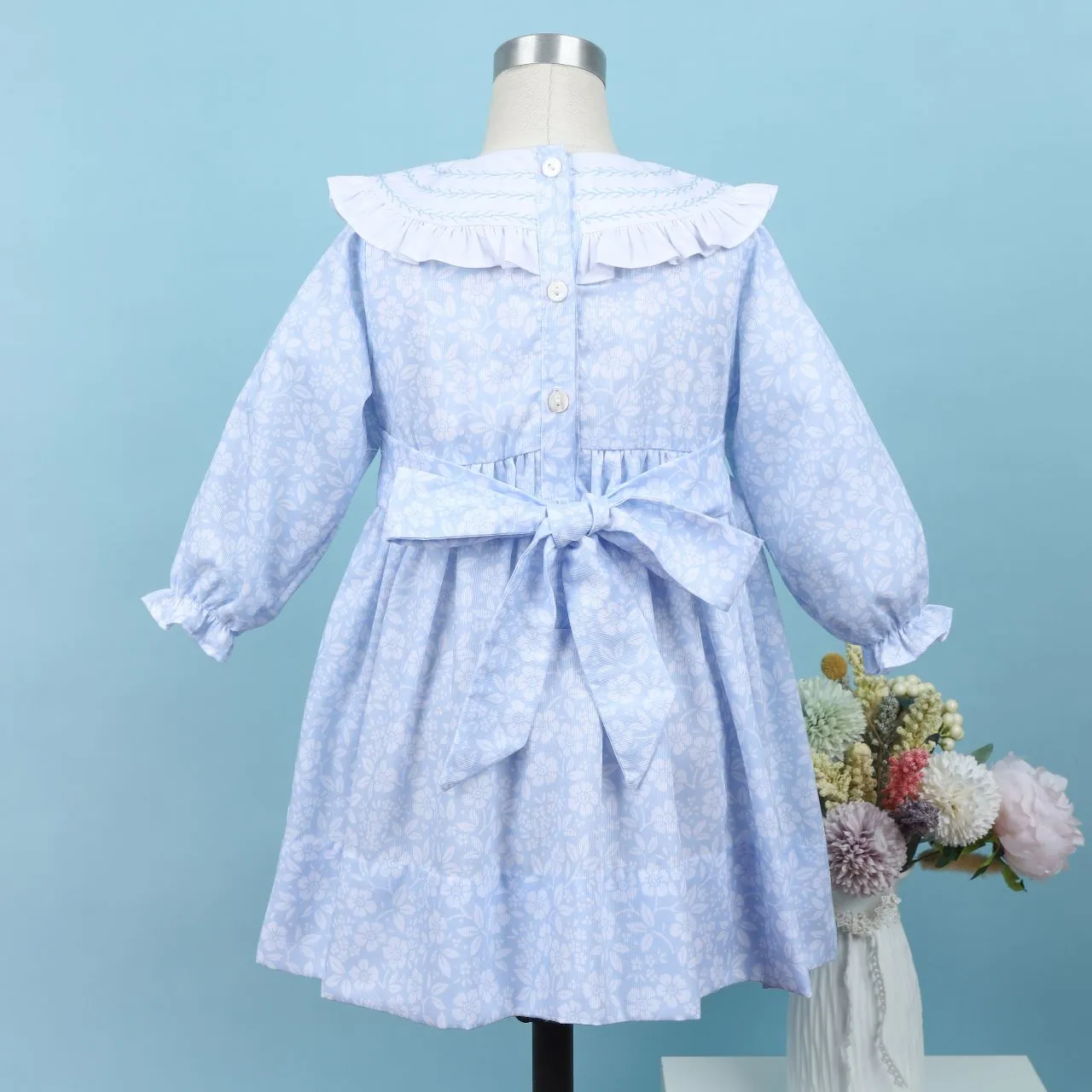 Blue Smocked Dress
