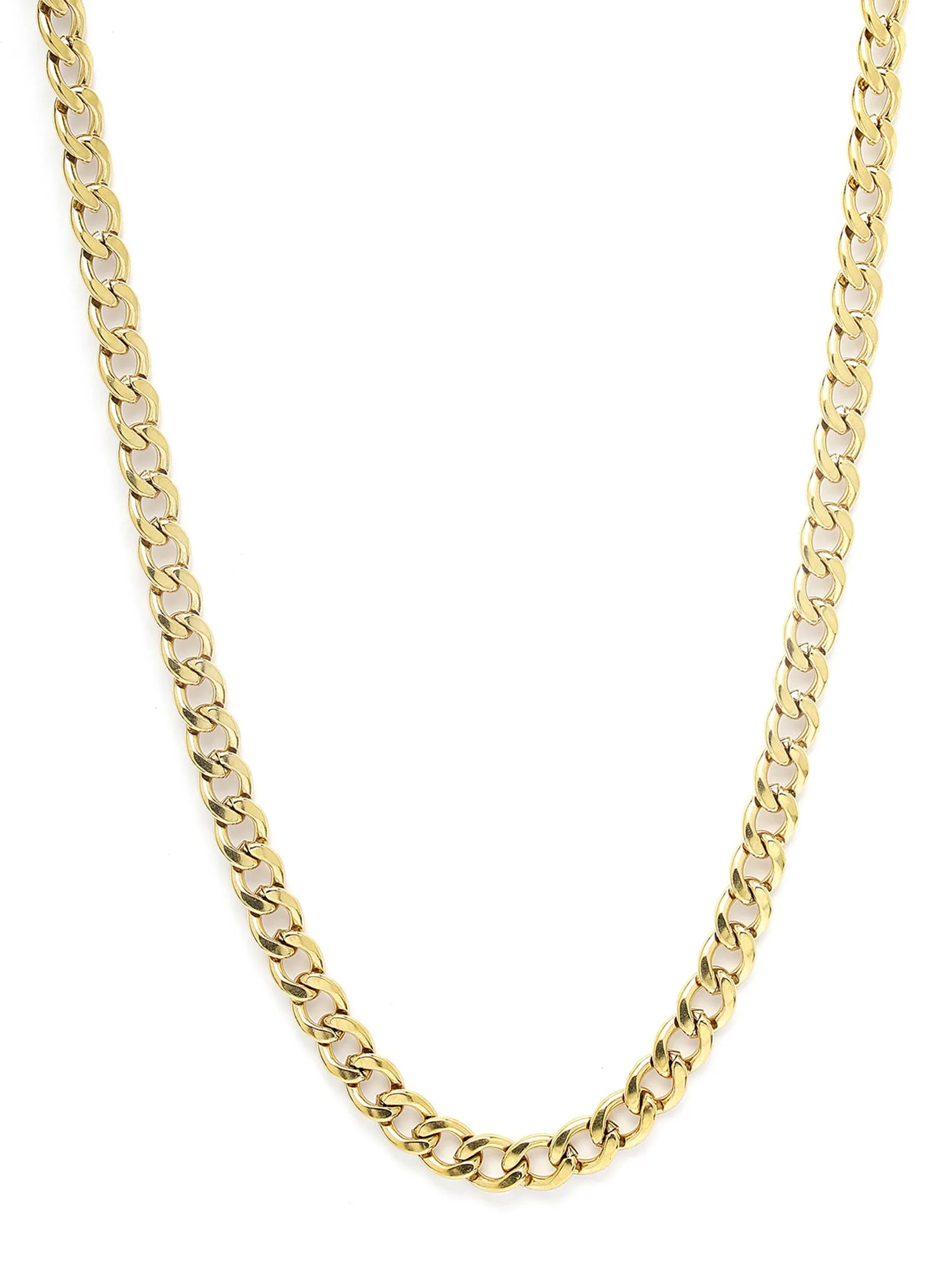 Bohey by KARATCART Men Gold Plated Link Chain Necklace
