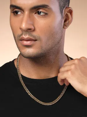 Bohey by KARATCART Men Gold Plated Link Chain Necklace