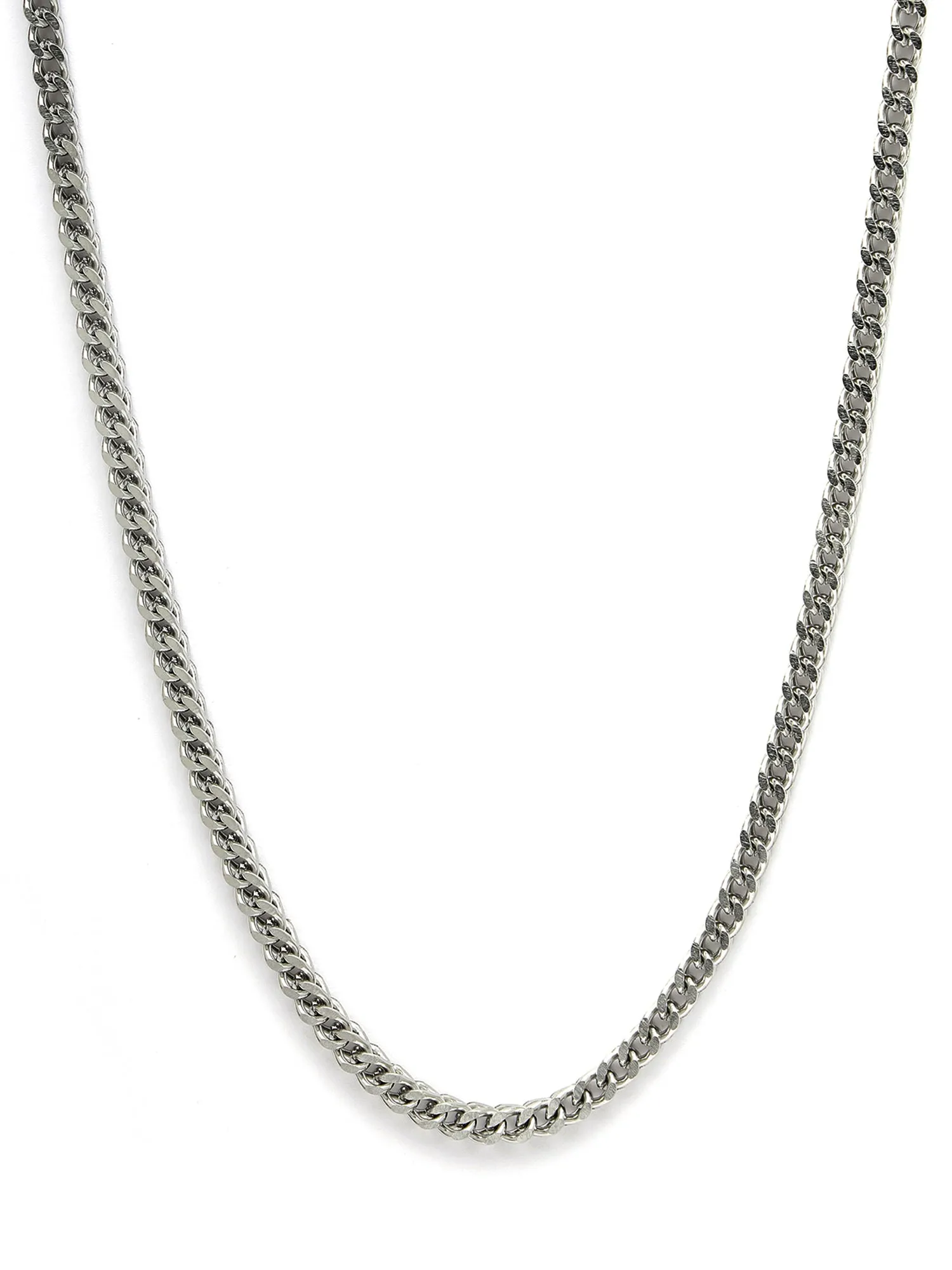 Bohey by KARATCART Silver Tone Link Chain Necklace for Men
