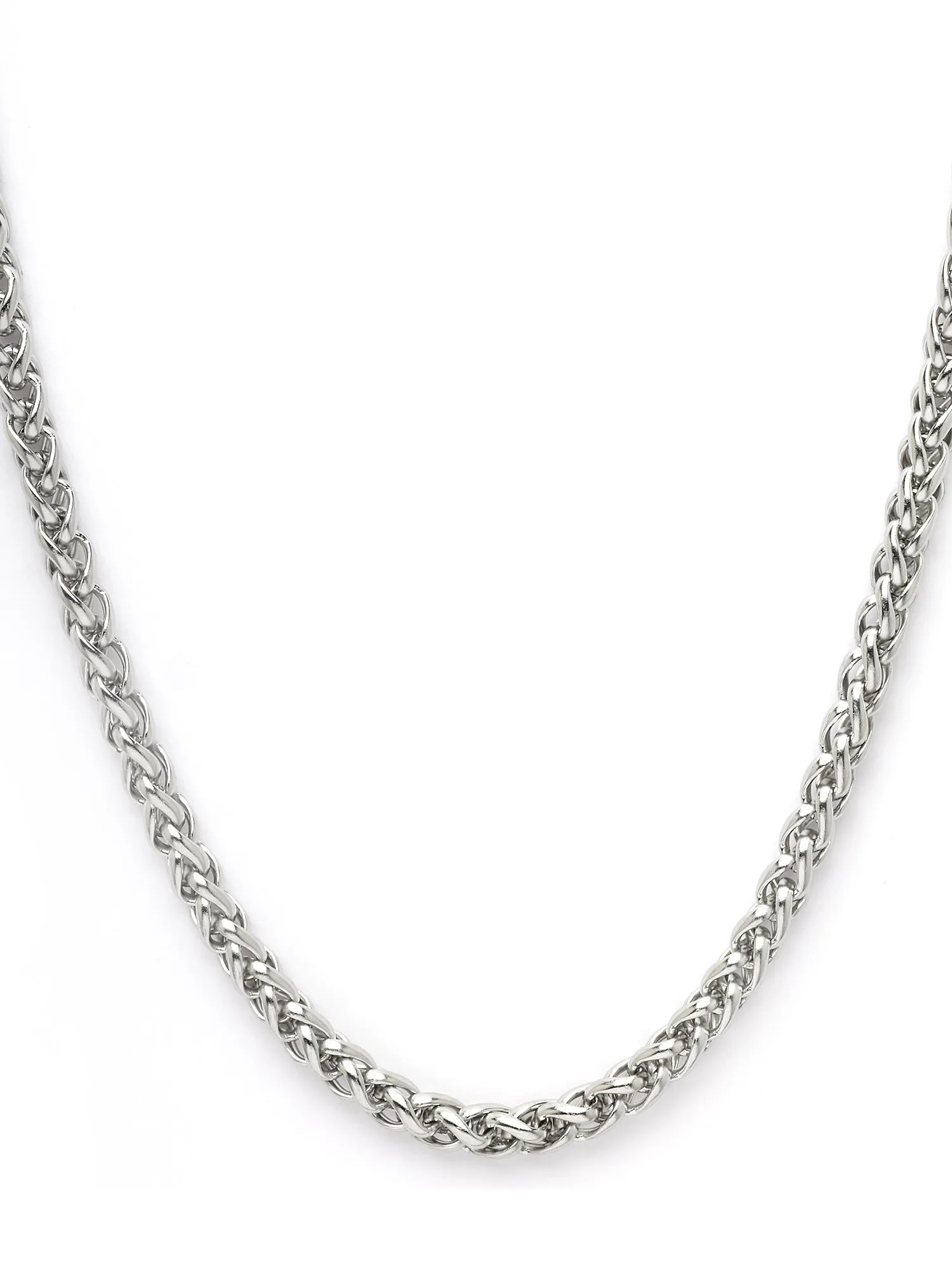 Bohey by KARATCART Silver Tone Link Chain Necklace for Men