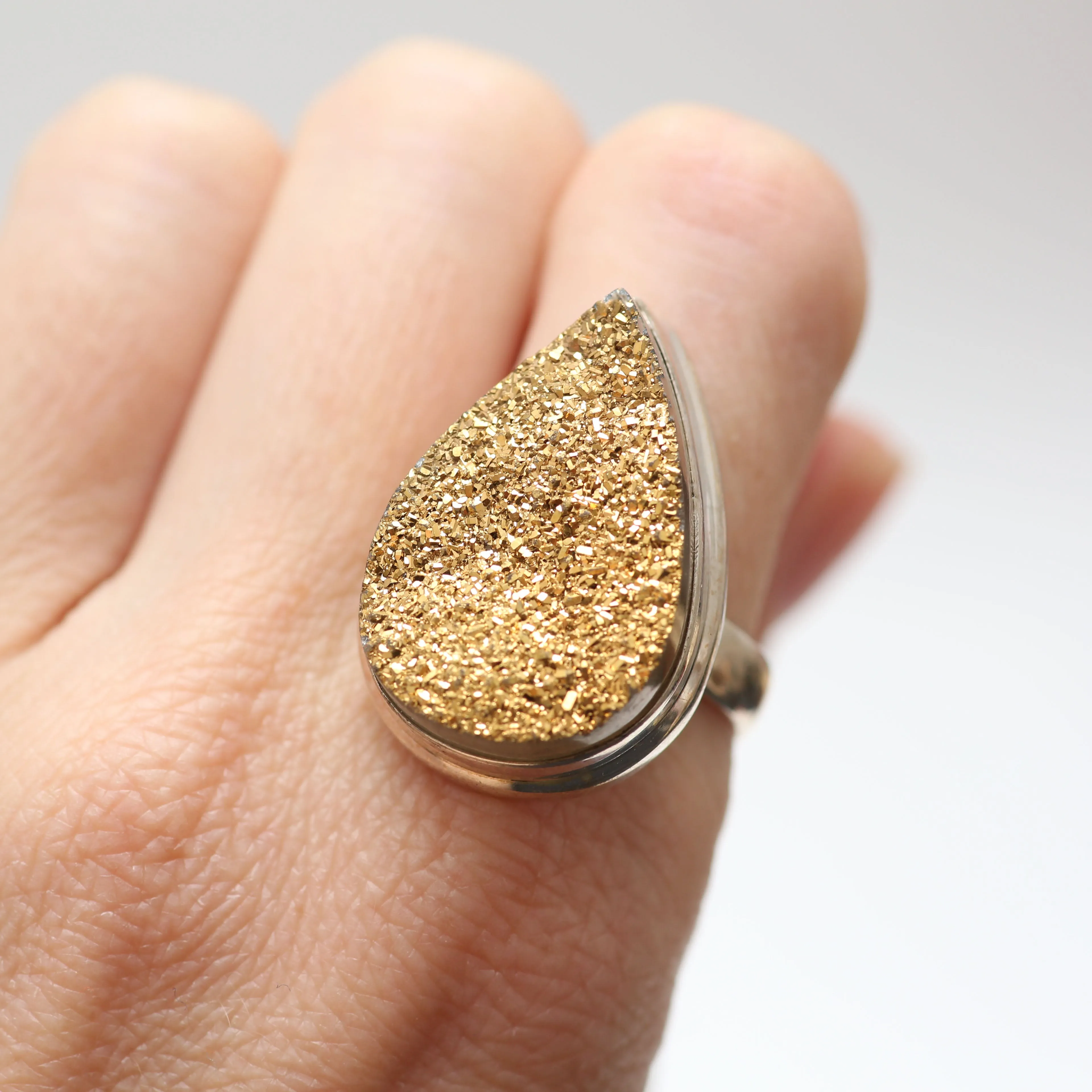 Bold Gold Druzy Ring