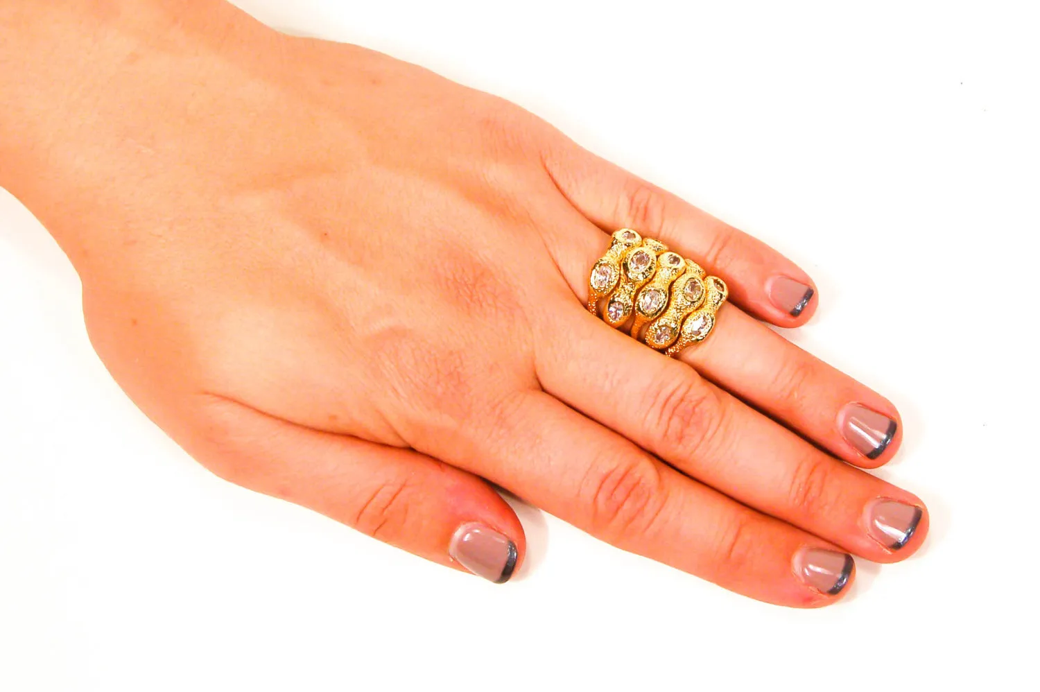 Bold Gold Stacking Ring by CN Designs