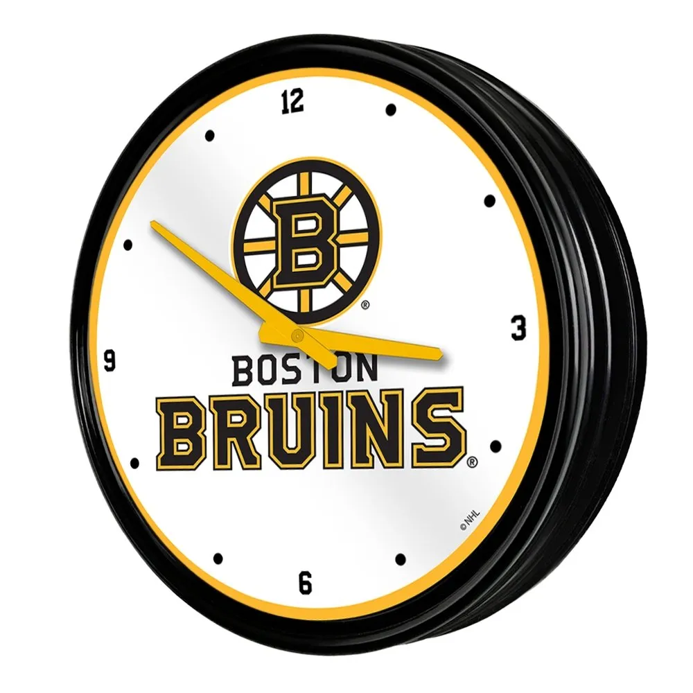 Boston Bruins: Retro Lighted Wall Clock