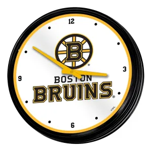 Boston Bruins: Retro Lighted Wall Clock