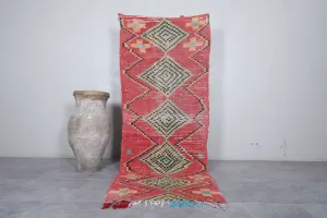 Boucherouite Moroccan Rug - 3.4 x 9.2 Feet