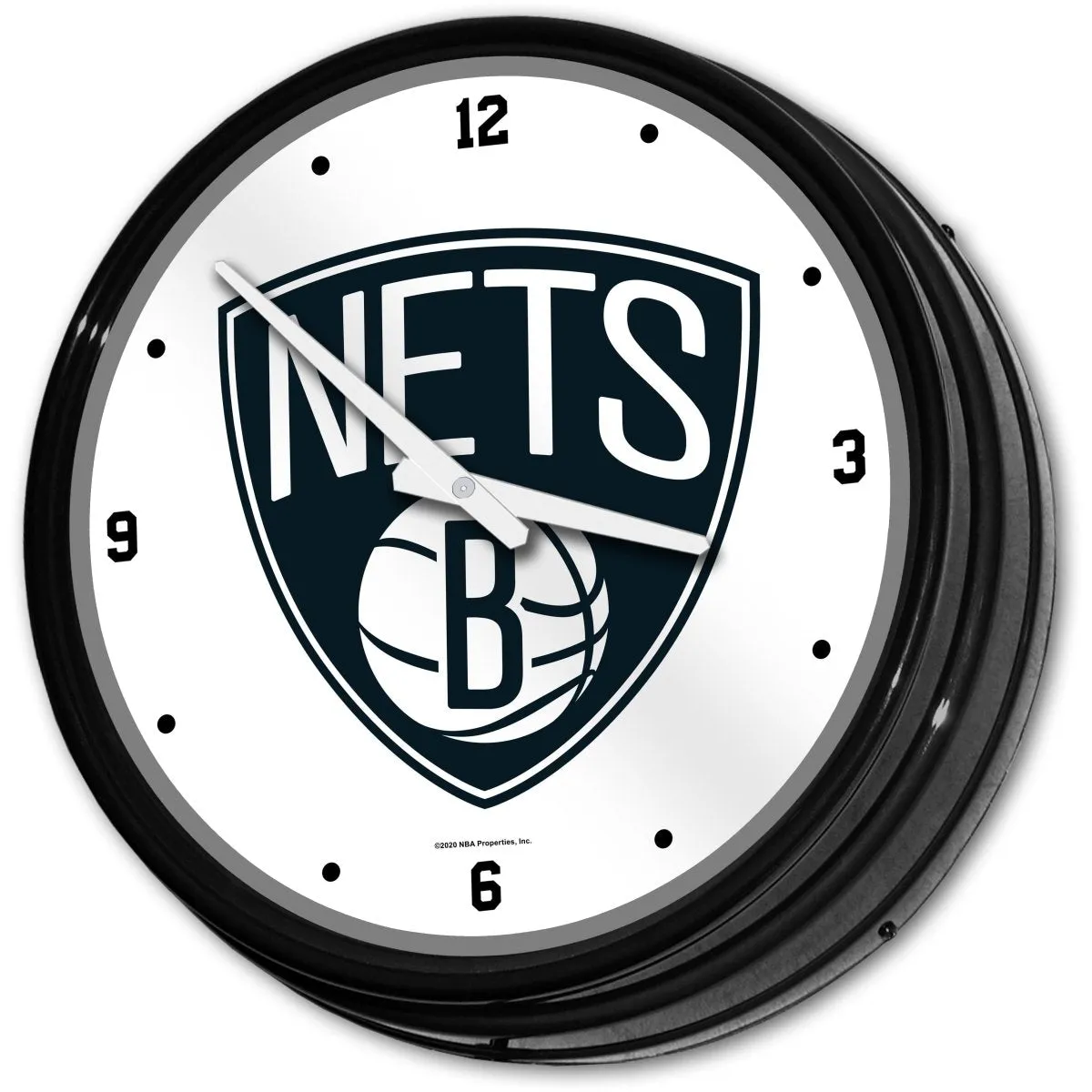 Brooklyn Nets: Retro Lighted Wall Clock