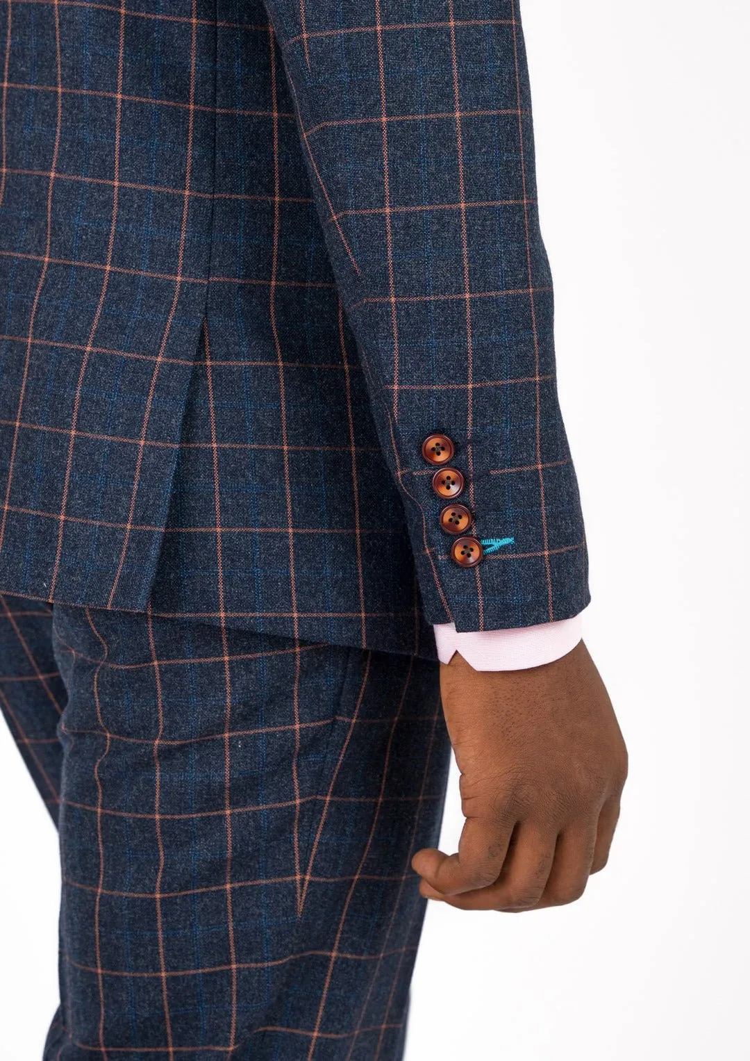 Bryant Spruce Blue Flannel Windowpane Suit