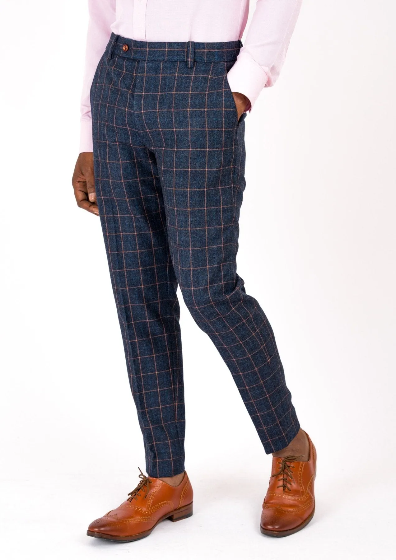 Bryant Spruce Blue Flannel Windowpane Suit