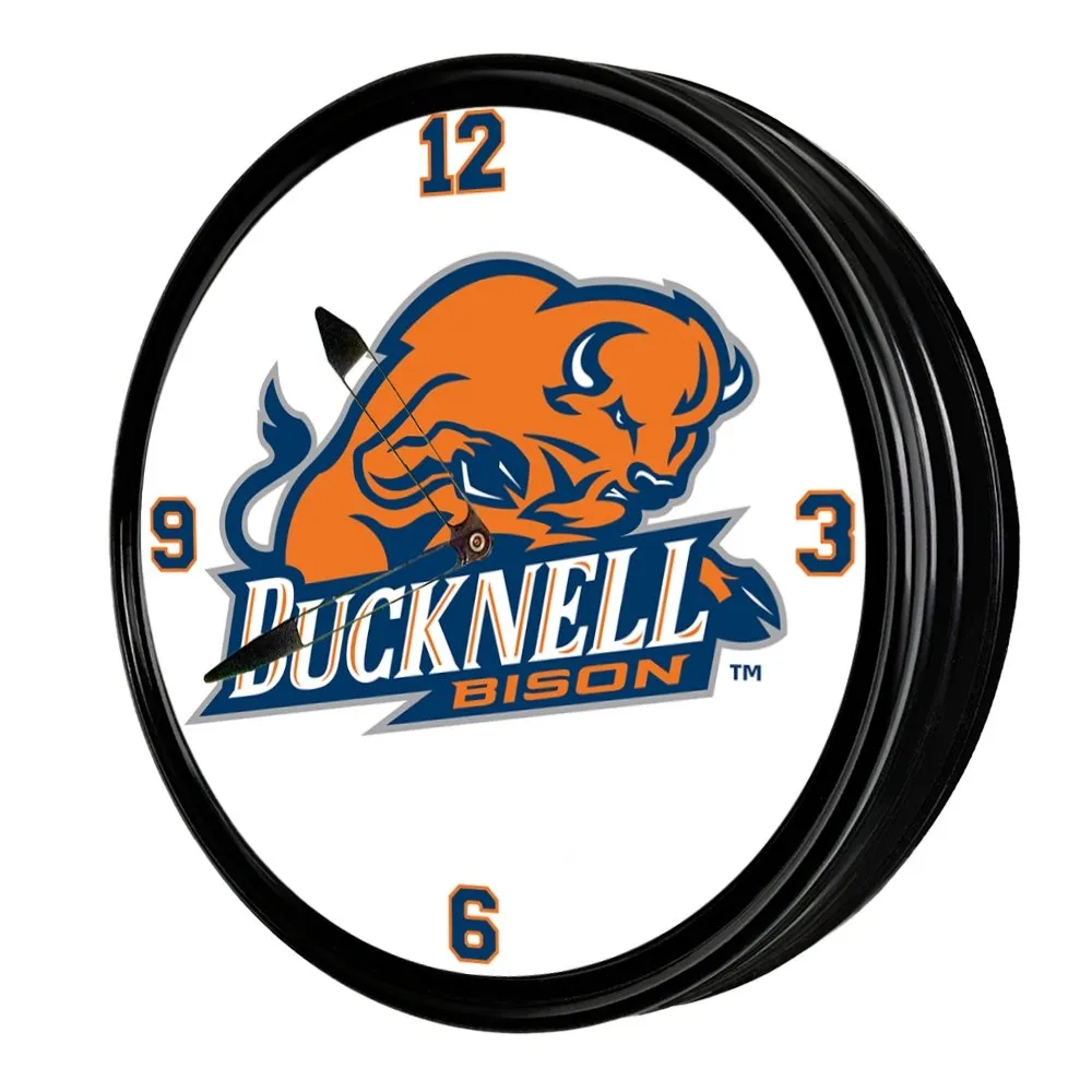 Bucknell Bison: Retro Lighted Wall Clock