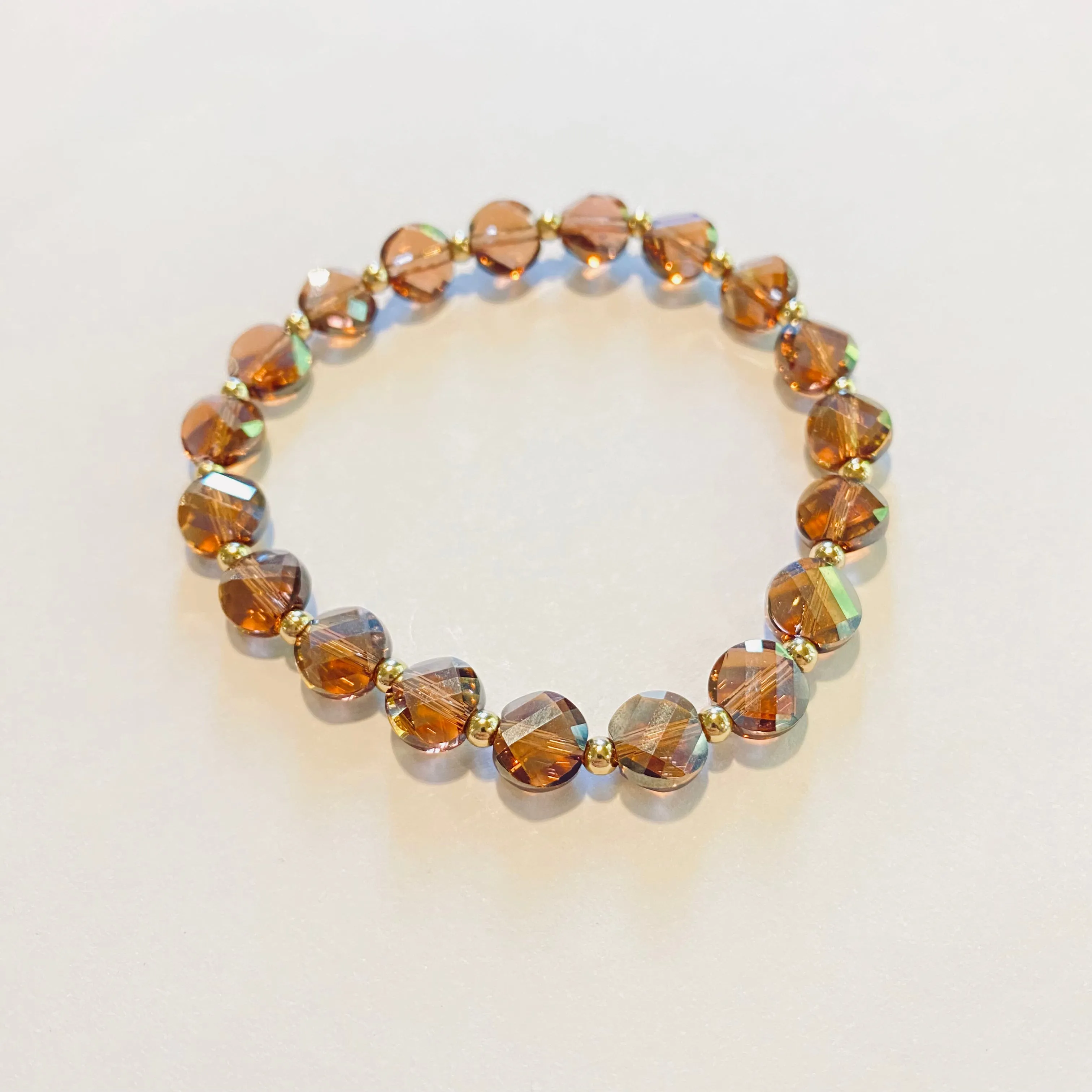 Camelia Coin-Shaped Accented Bracelet