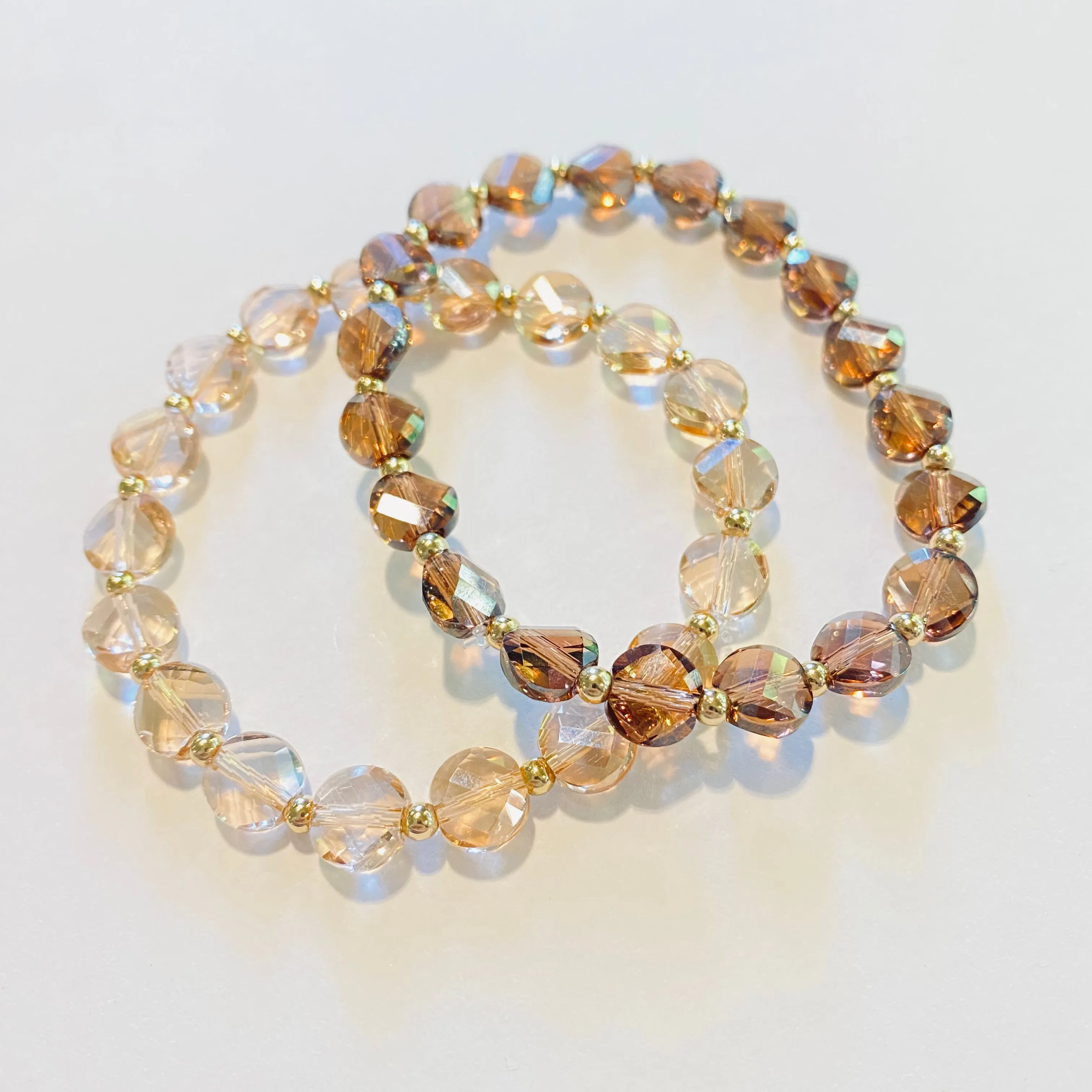 Camelia Coin-Shaped Accented Bracelet