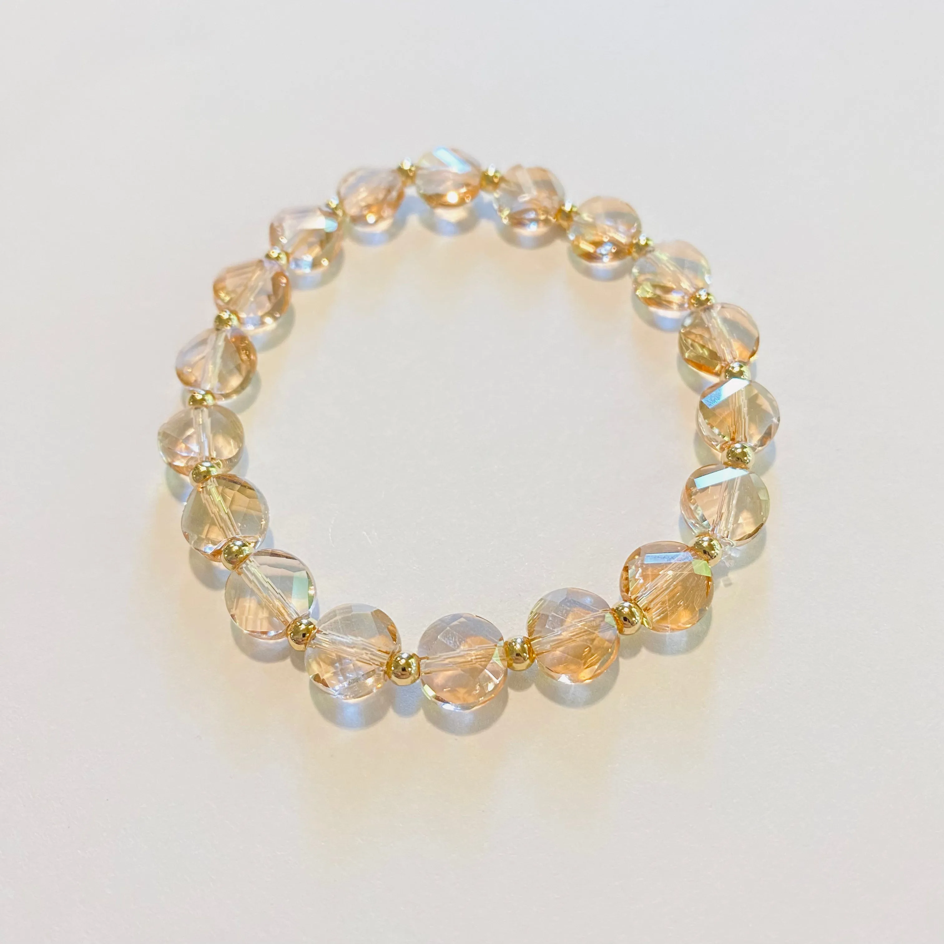 Camelia Coin-Shaped Accented Bracelet