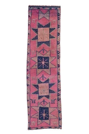 'Canna' Vintage Turkish Runner- 2'10'' x 10'5''