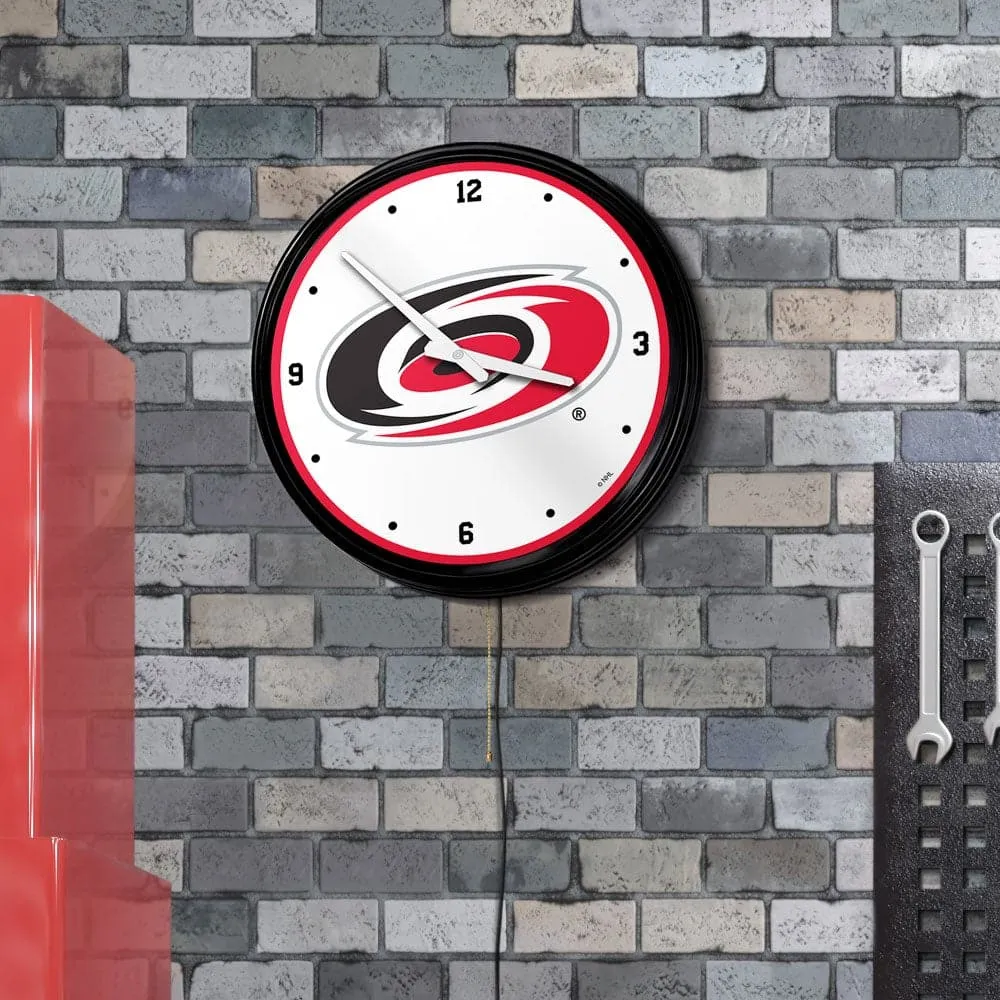 Carolina Hurricanes: Retro Lighted Wall Clock