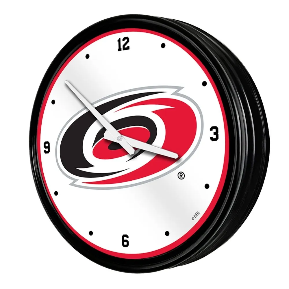 Carolina Hurricanes: Retro Lighted Wall Clock