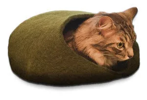 Cat Cave Cocoon - Purple and White