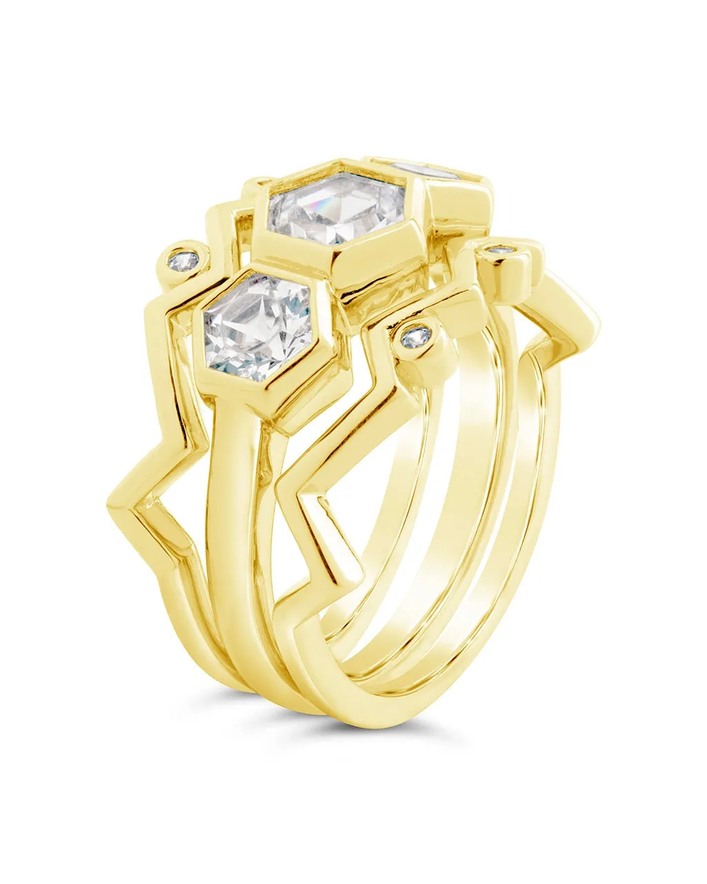 Caterina CZ Stacking Ring Set of 3