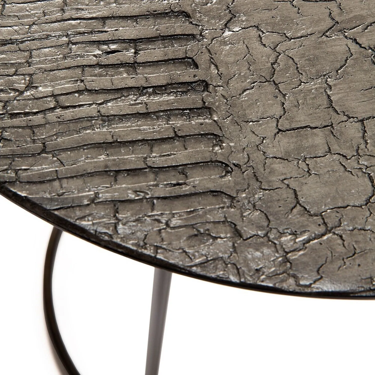 Celeste Side Table - Lava Linear - Taupe