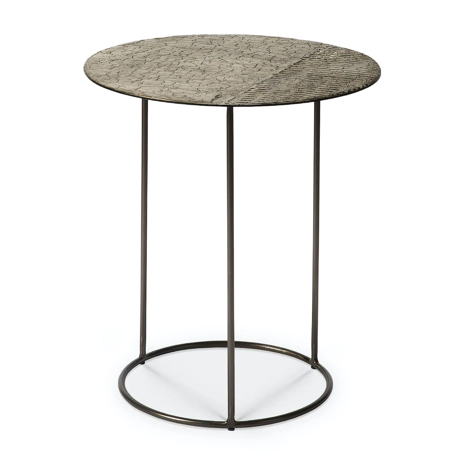Celeste Side Table - Lava Linear - Taupe