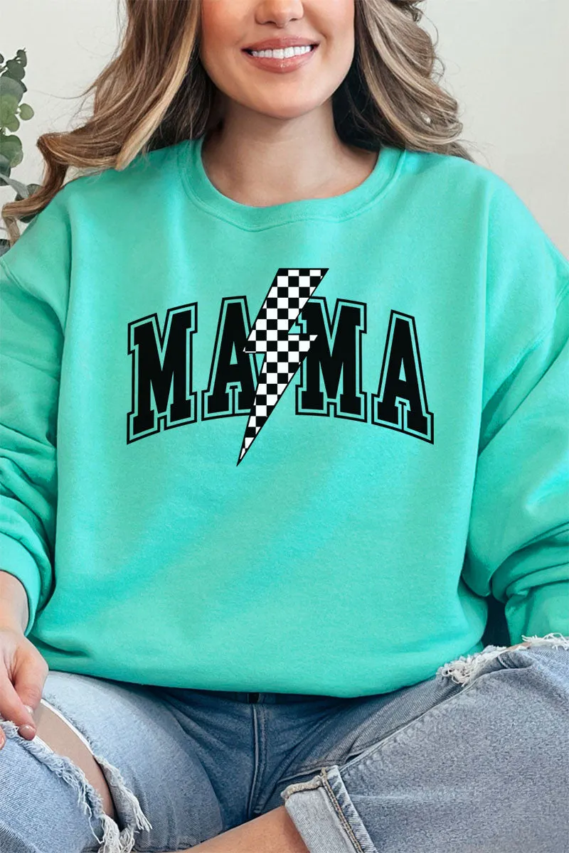 Checkered Strike Mama Unisex NuBlend Crew Sweatshirt