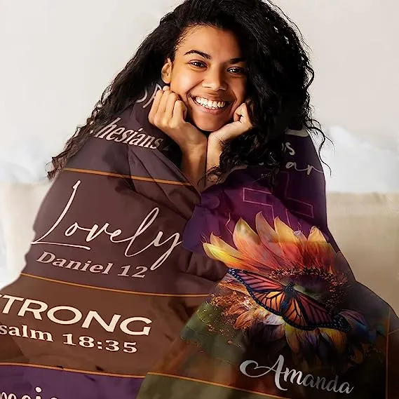 Christianart Blanket, God Says You Are, Christian Blanket, Bible Verse Blanket, Personalized Blanket, Christmas Gift.