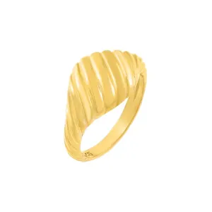 Chunky Ribbed Pinky Ring