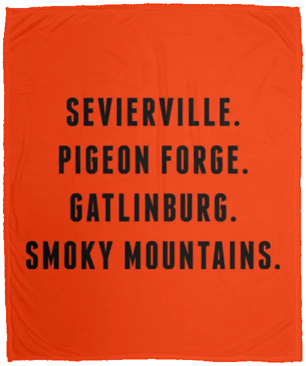 City Names (Black) - Plush Fleece Blanket (50x60)