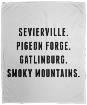 City Names (Black) - Plush Fleece Blanket (50x60)