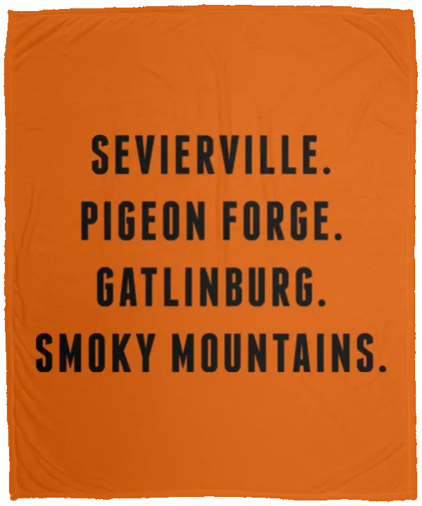 City Names (Black) - Plush Fleece Blanket (50x60)