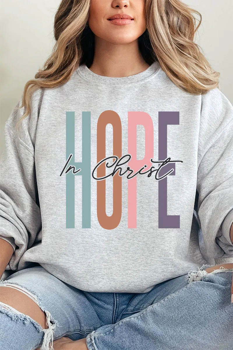 Colorblock Hope In Christ Unisex NuBlend Crew Sweatshirt