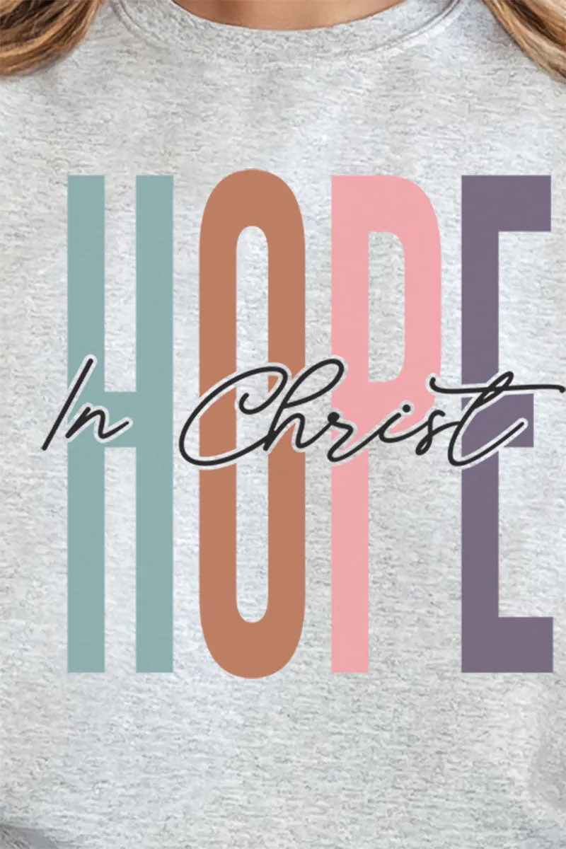 Colorblock Hope In Christ Unisex NuBlend Crew Sweatshirt