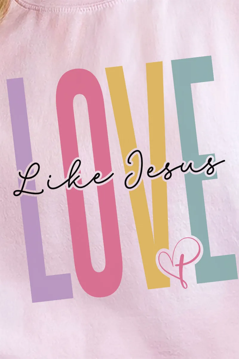 Colorblock Love Like Jesus Unisex NuBlend Crew Sweatshirt