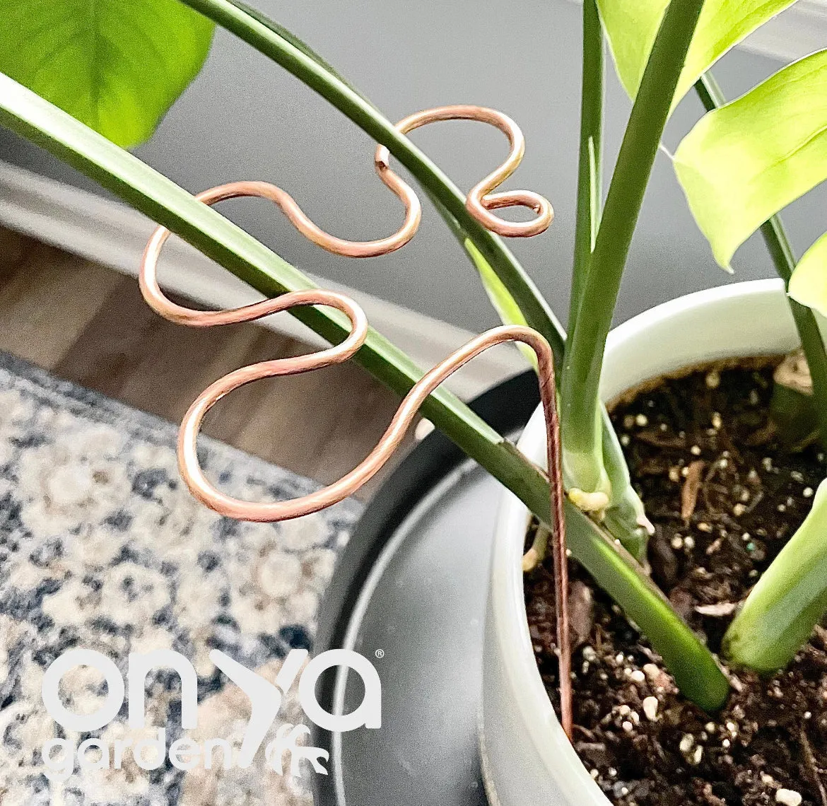Copper Splash Plant Stick, Decorative Plant Stake, 3 Lengths