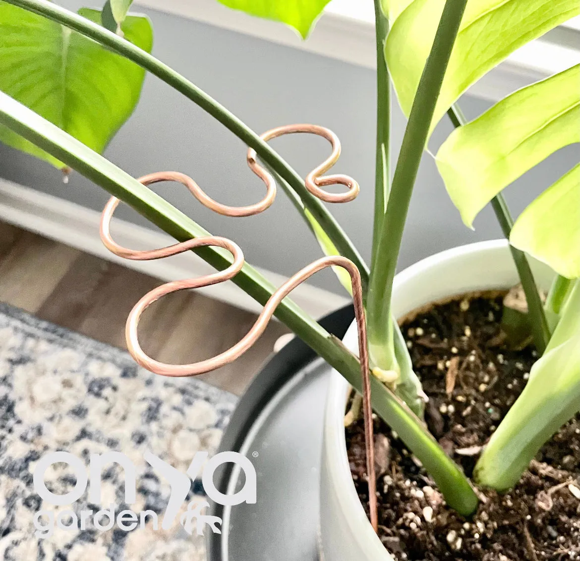 Copper Splash Plant Stick, Decorative Plant Stake, 3 Lengths