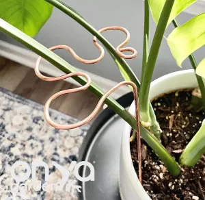 Copper Splash Plant Stick, Decorative Plant Stake, 3 Lengths