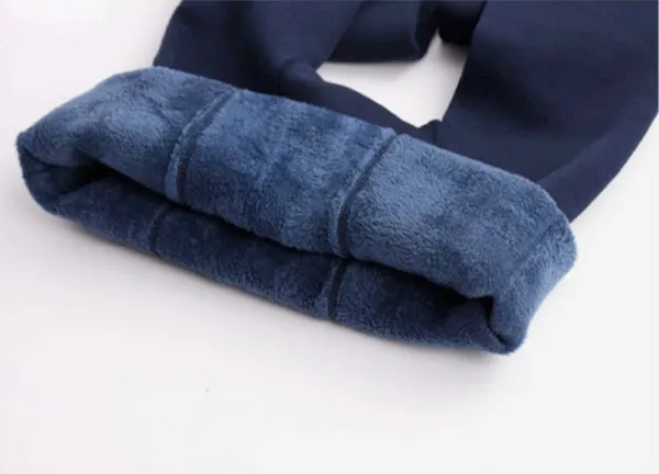 Cozy Winter Velvet Lined Elastic Leggings