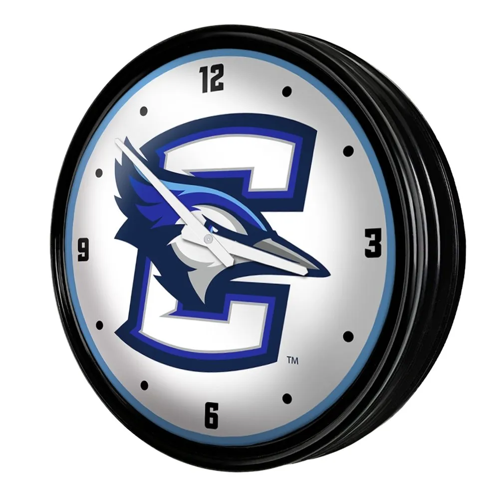 Creighton Bluejays: Retro Lighted Wall Clock