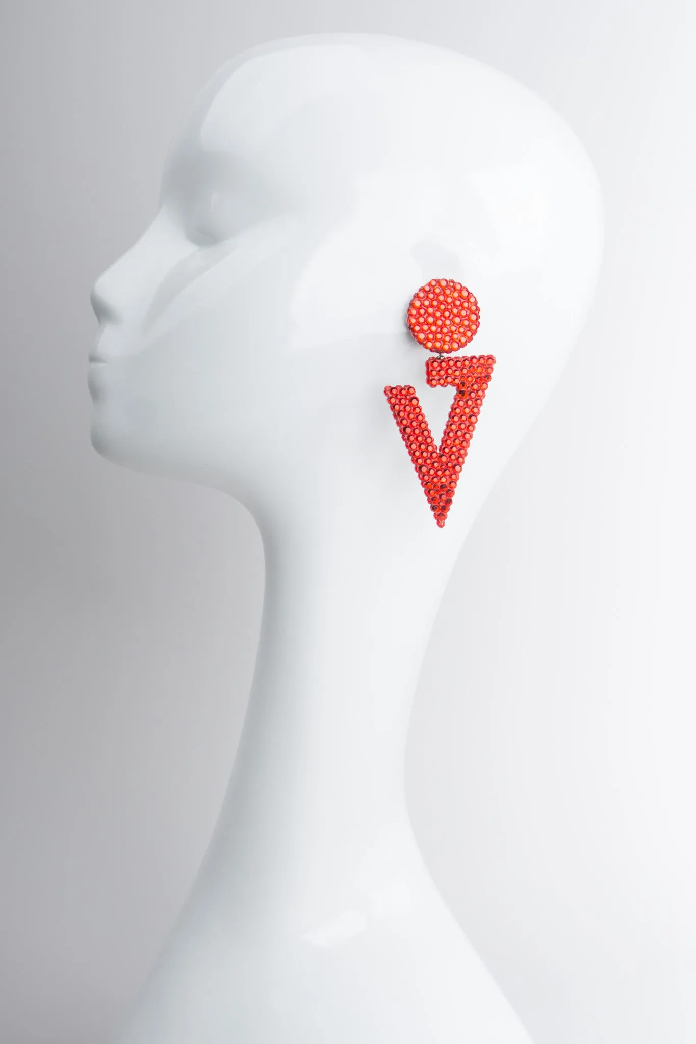Crystal V Drop Earrings