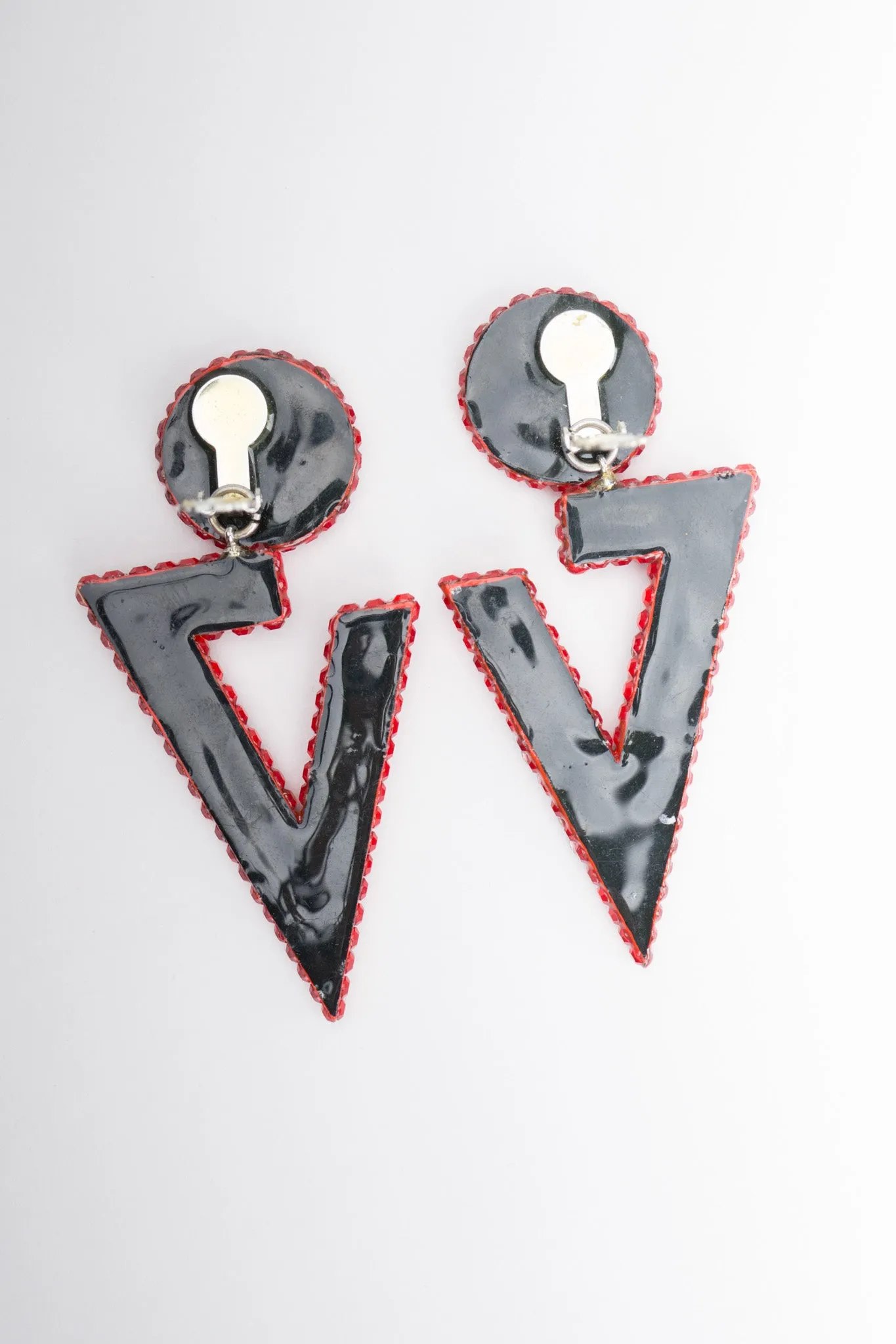 Crystal V Drop Earrings