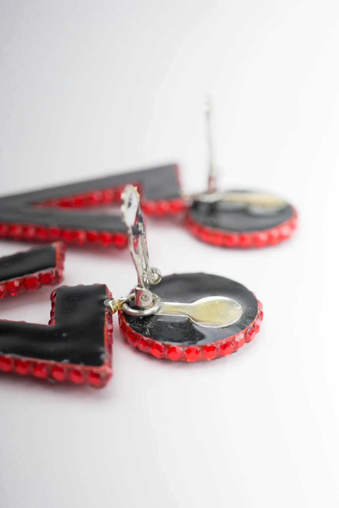 Crystal V Drop Earrings