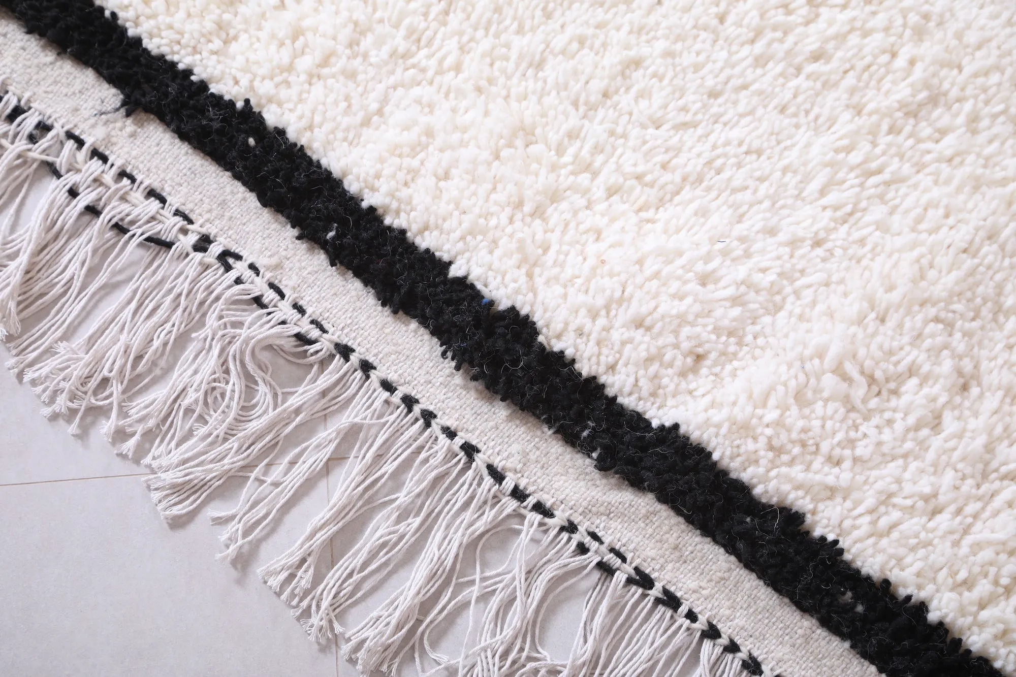Custom Moroccan carpet - berber beni ourain rug - Beige rug