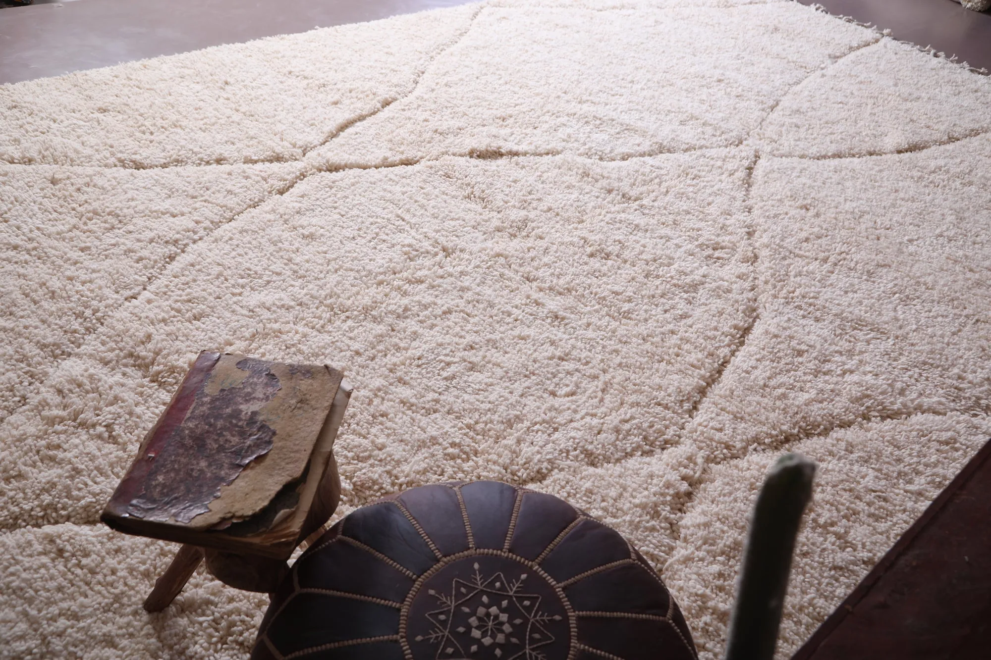 Custom moroccan carpet - wool berber beni ourain rug