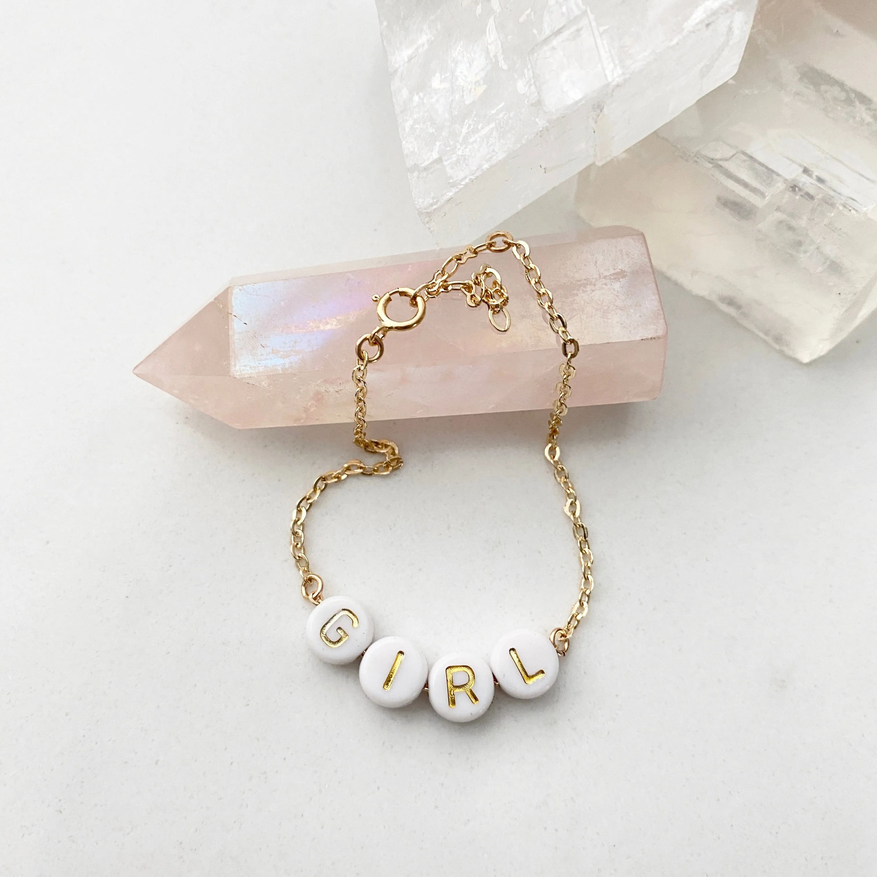 Custom Name Or Word Beaded Bracelet