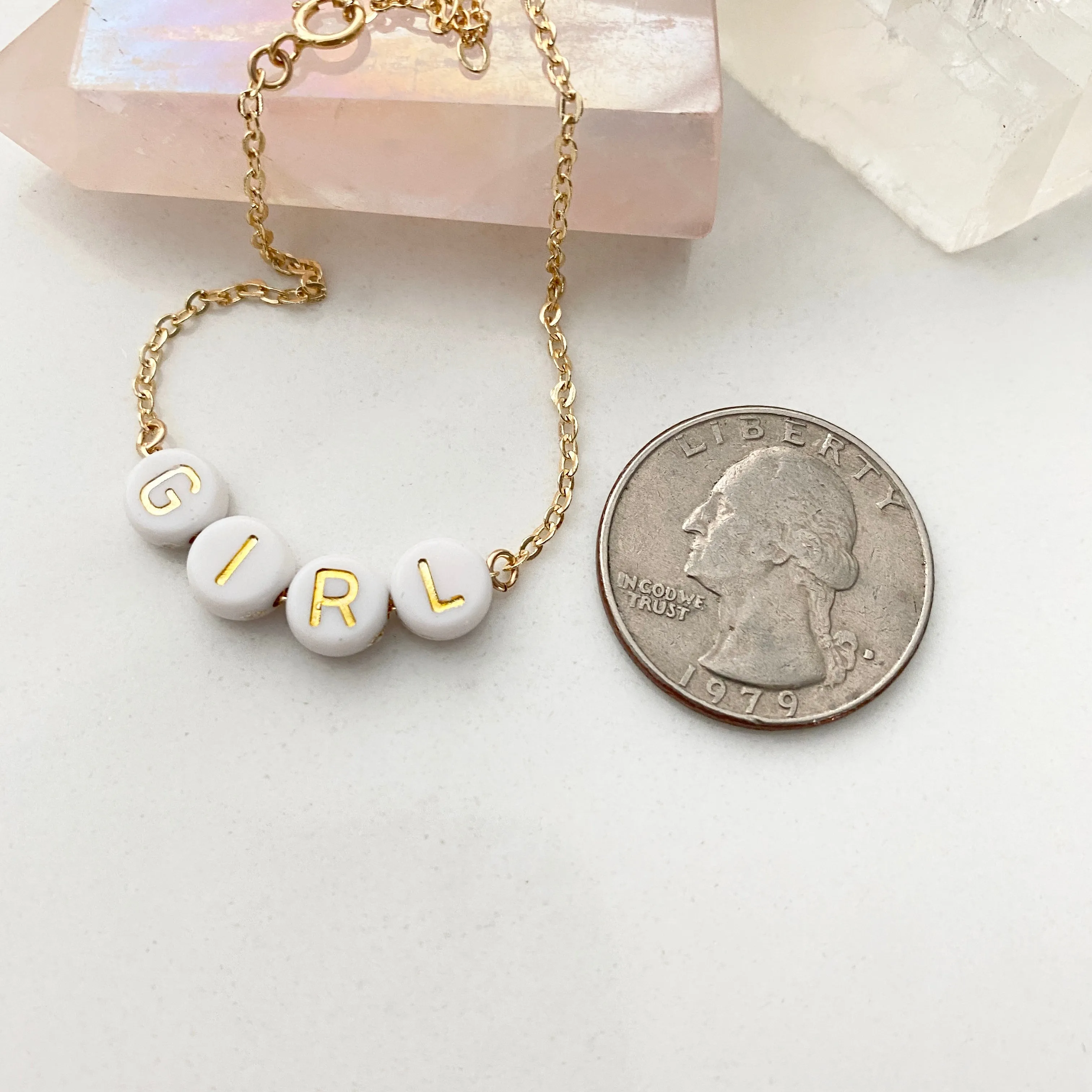Custom Name Or Word Beaded Bracelet