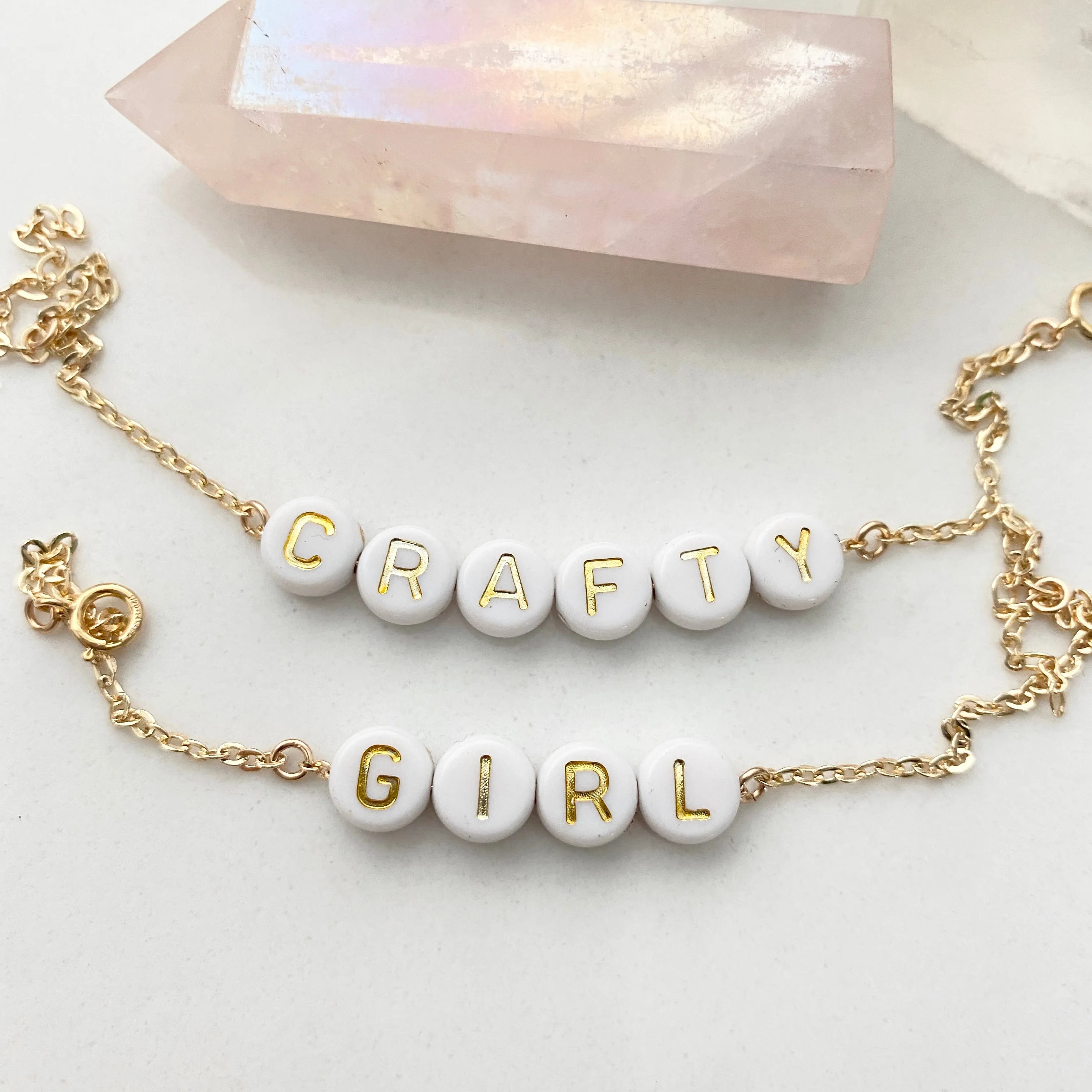 Custom Name Or Word Beaded Bracelet