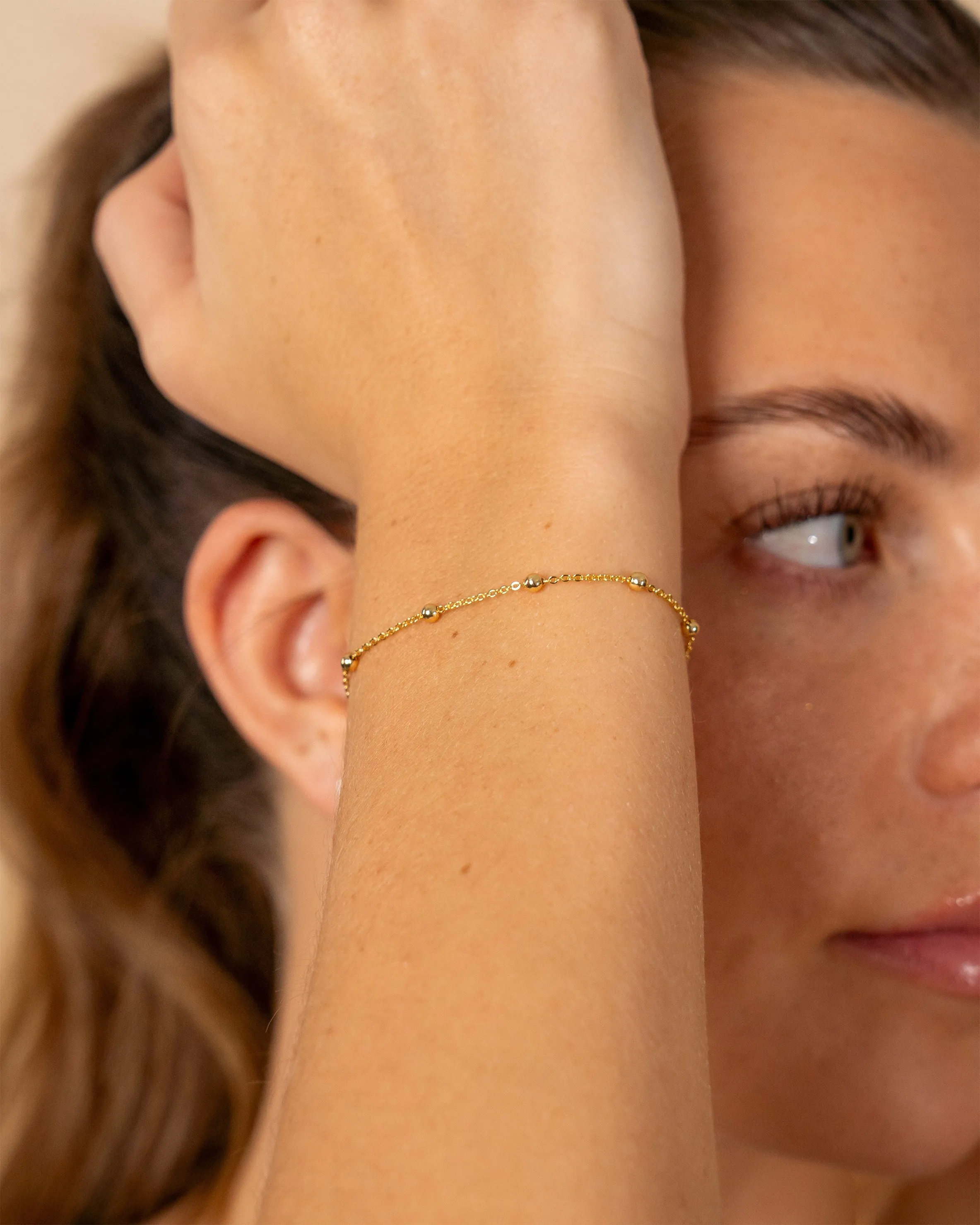 Dainty Beaded Station Bracelet